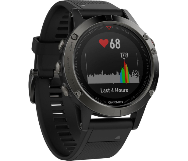 Garmin Fenix 5 Stalowoszary z Czarnym Paskiem - 363090 - zdjęcie 3
